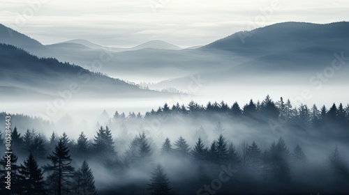 misty grey fog © vectorwin