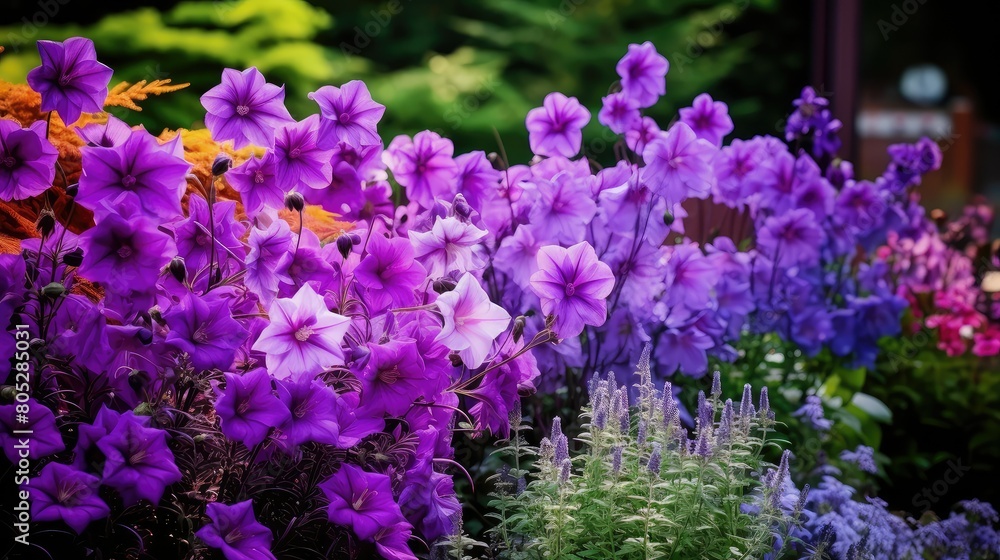 pansy purple flower border