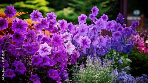 pansy purple flower border
