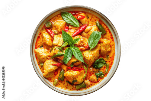 Rich Thai curry isolated on transparent background