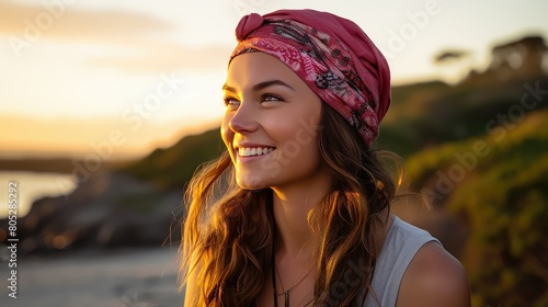 color bandanna pink photo