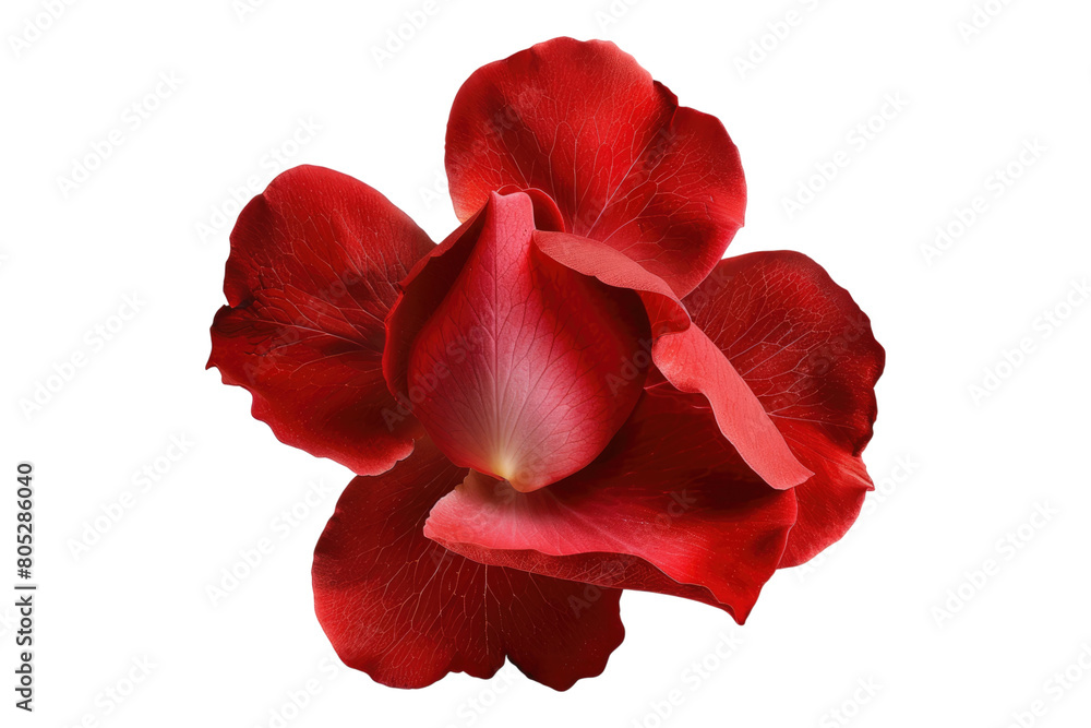 Rose petal blossom isolated on transparent background