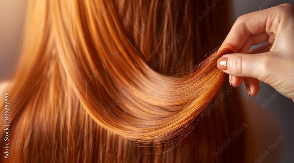 Fototapeta premium Achieving Saturated and Healthy Hair with Enhanced Shine After Dyeing