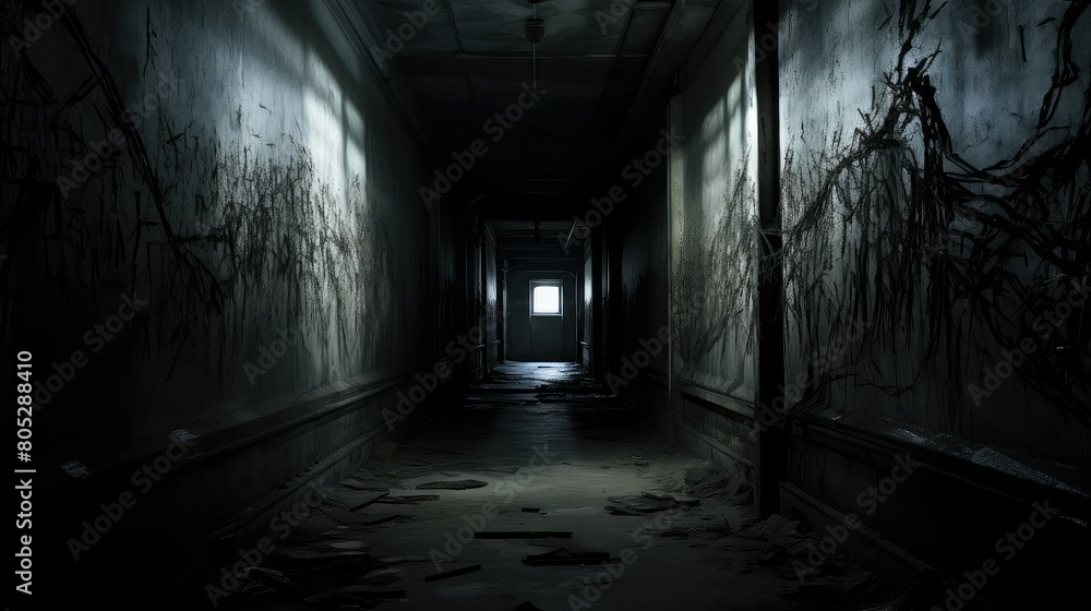 haunting dark corridor