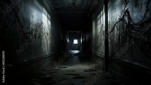 haunting dark corridor