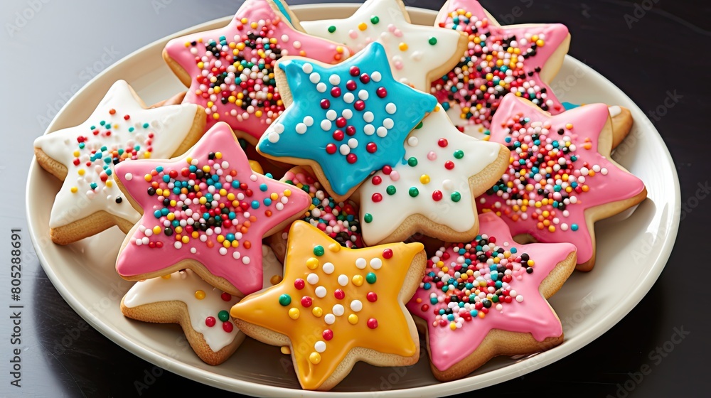 cookies colorful stars