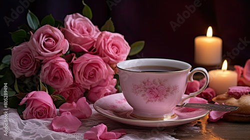 bouquet tea pink