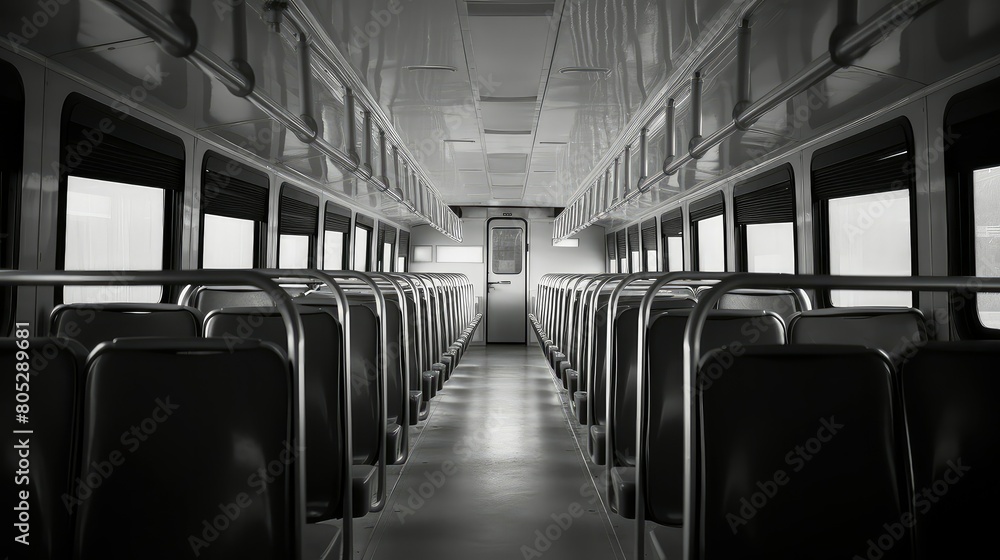 lines blurred school bus interior