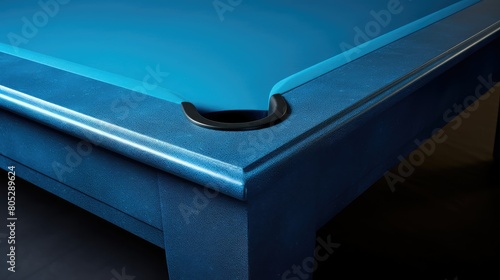 close blue felt pool table