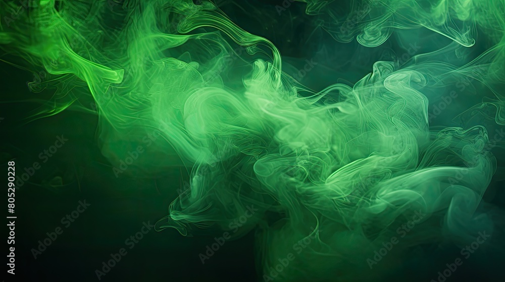 Obraz premium captures green lights smoke