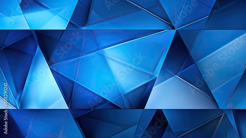 intrigue blue triangle abstract background
