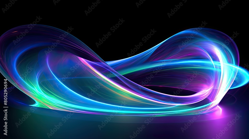 Naklejka premium vibrant swirling light