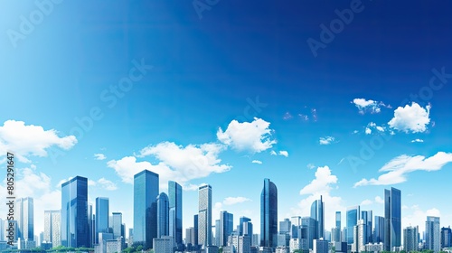 urban blue sky city