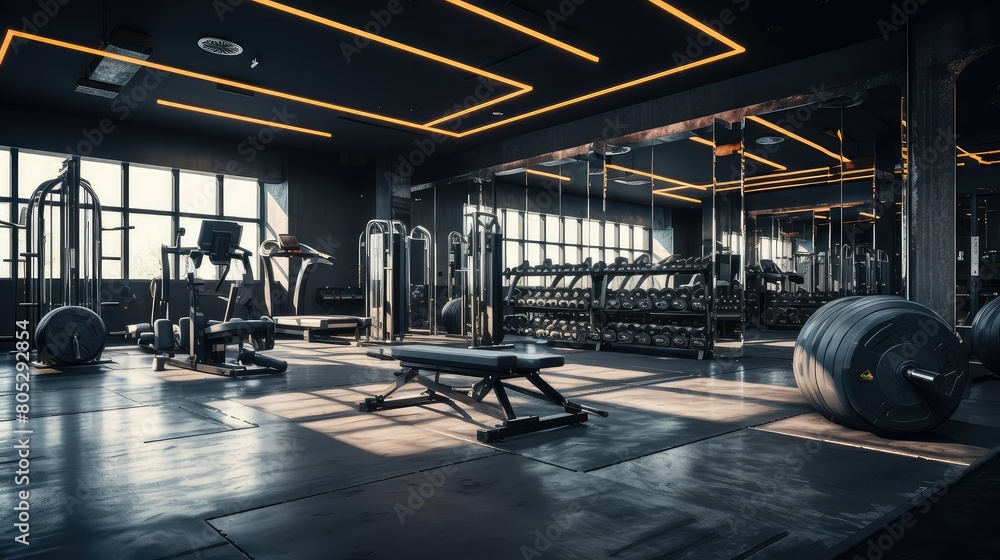 weights gym interior