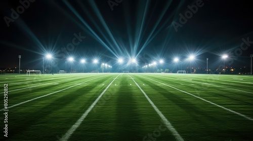 flood football field lights © vectorwin