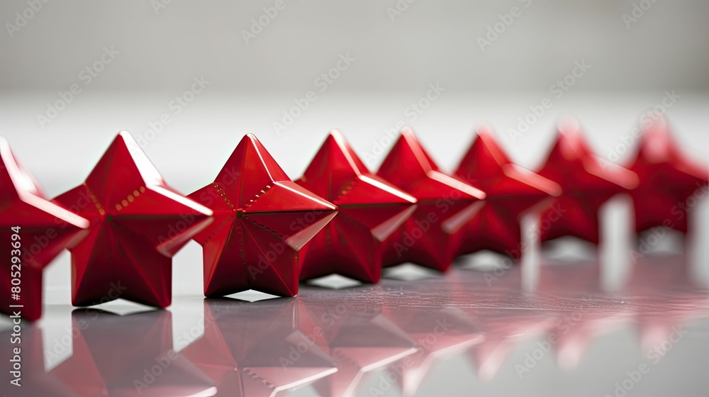 Obraz premium trust star rating red