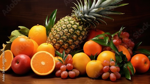 artful tropical orange fruit
