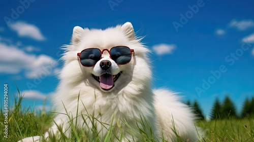 fashion dog sun glasses © vectorwin
