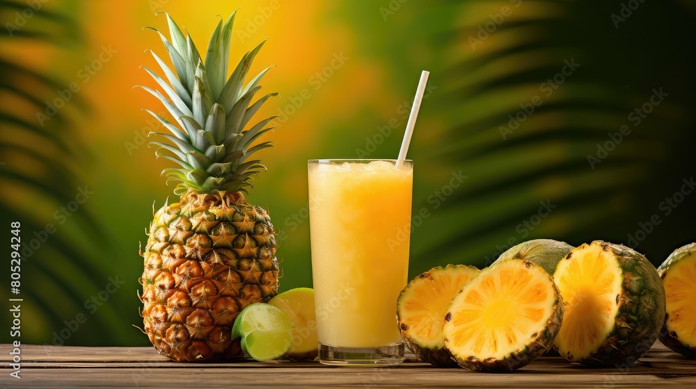 Fototapeta premium sweet natural pineapple fruit