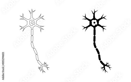Neuron icon set isolated on white background