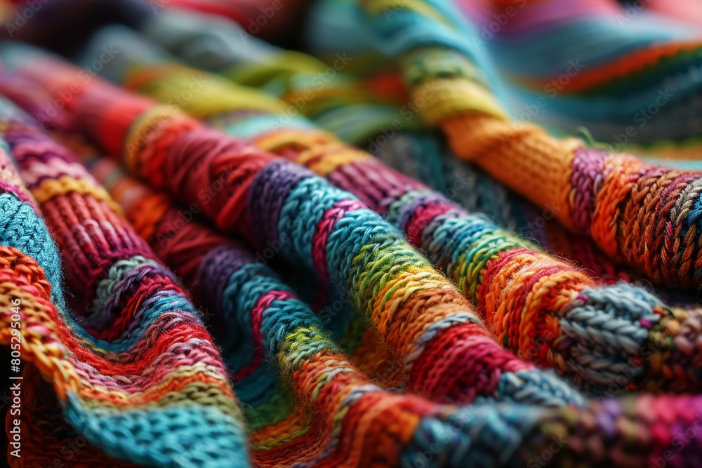 Variegated patterns in knitting 
