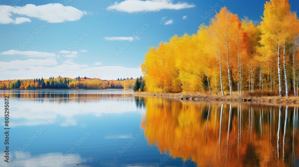 Fototapeta premium autumn birch