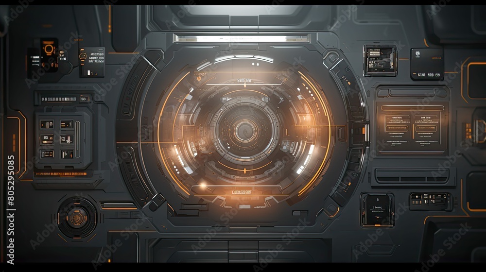 Fototapeta premium sliders light gray tech background