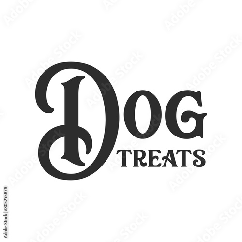 Dog treats vector quote. Dog treat isolated on white background. Pets food symbol. Bone shaped treats for dogs. Vector illustration.