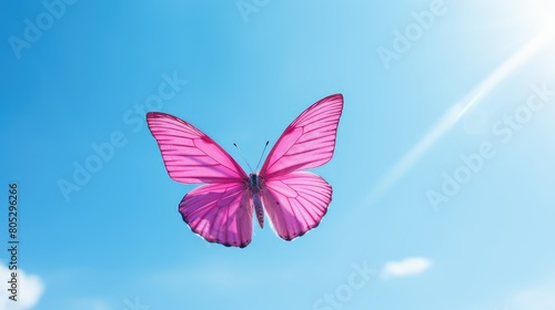 sky pink butterfly