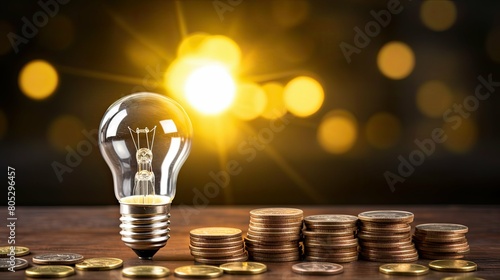 efficient saving money light bulb