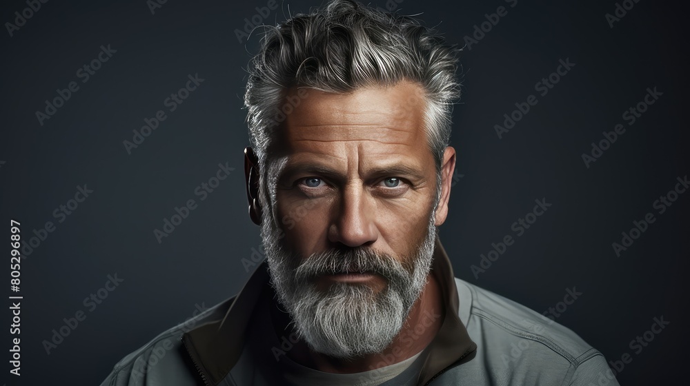 Fototapeta premium pose gray background portrait