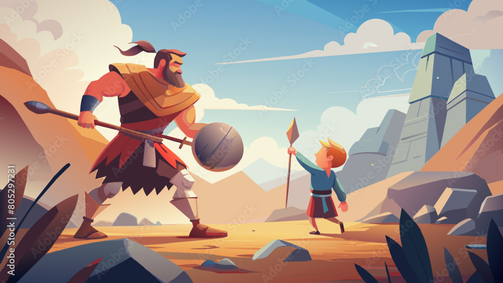 Obraz premium man and child