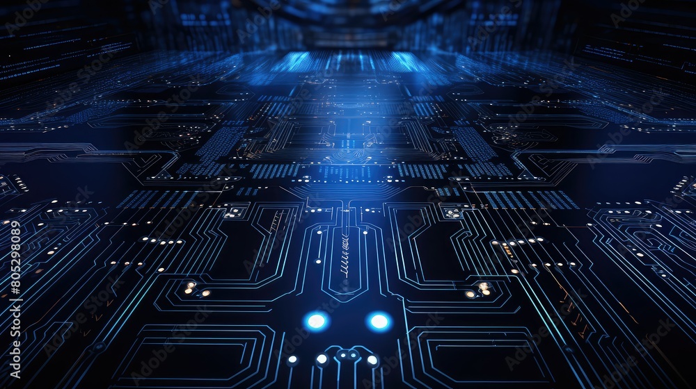 Fototapeta premium futuristic navy blue technology background