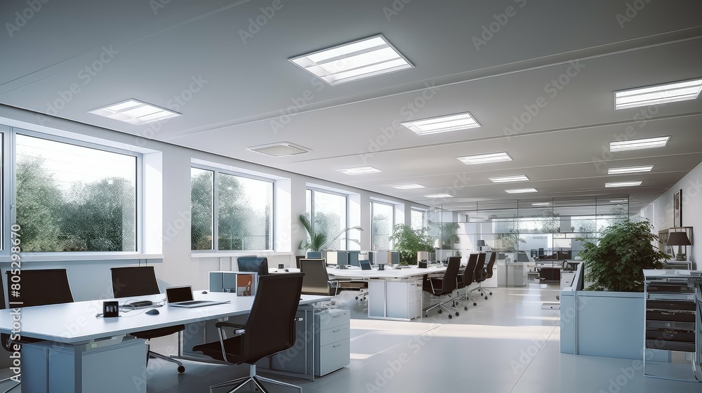 Fototapeta premium efficient led office lighting