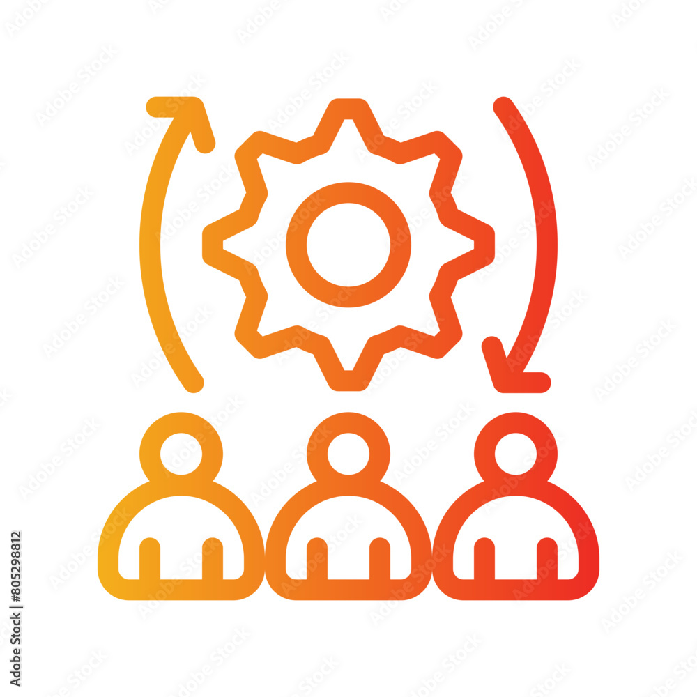 Contribution gradient icon Contribution gradient icon