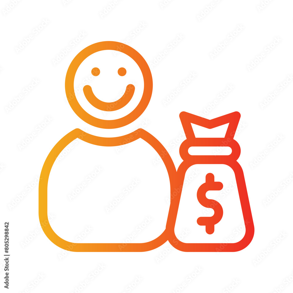 Fototapeta premium investor gradient icon
