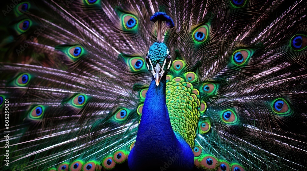 Fototapeta premium blues iridescent dark In the second photograph