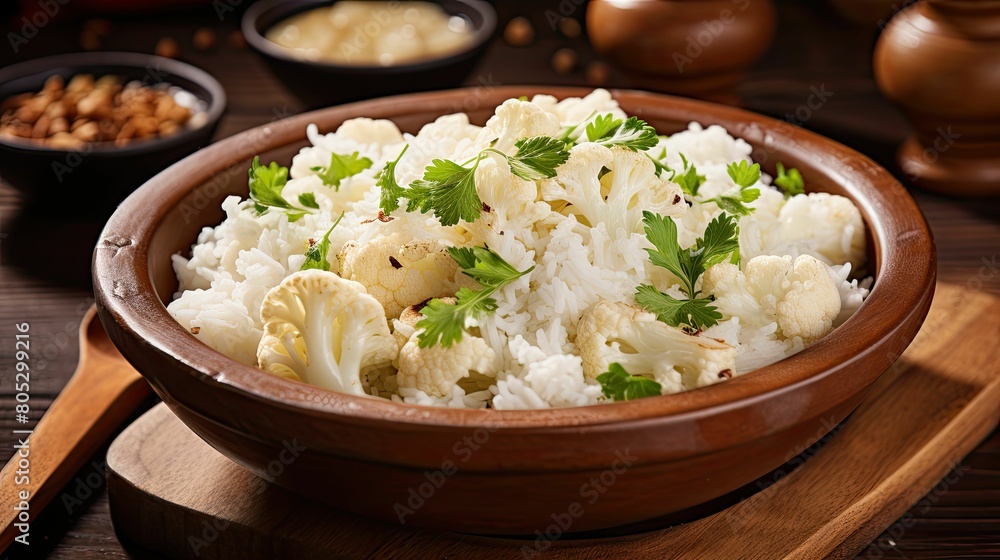 restaurant rice cauliflower white restaurant rice cauliflower white