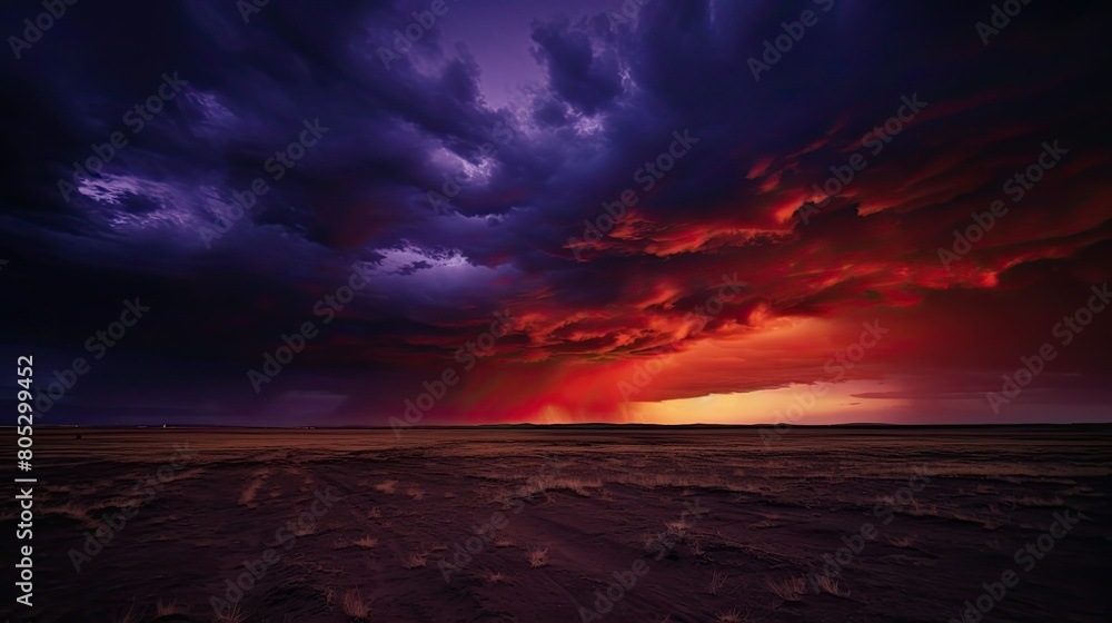 Fototapeta premium dramatic purple sky clouds