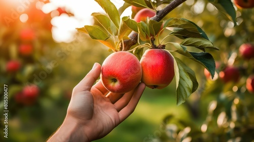hand natural apple fruit