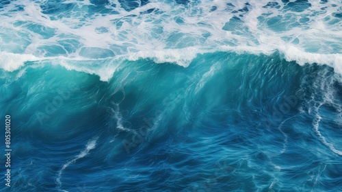 vibrant blue wave background © vectorwin