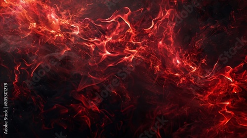 Dangerous Flames Engulf Sinister Specters in This Striking Wallpaper Design