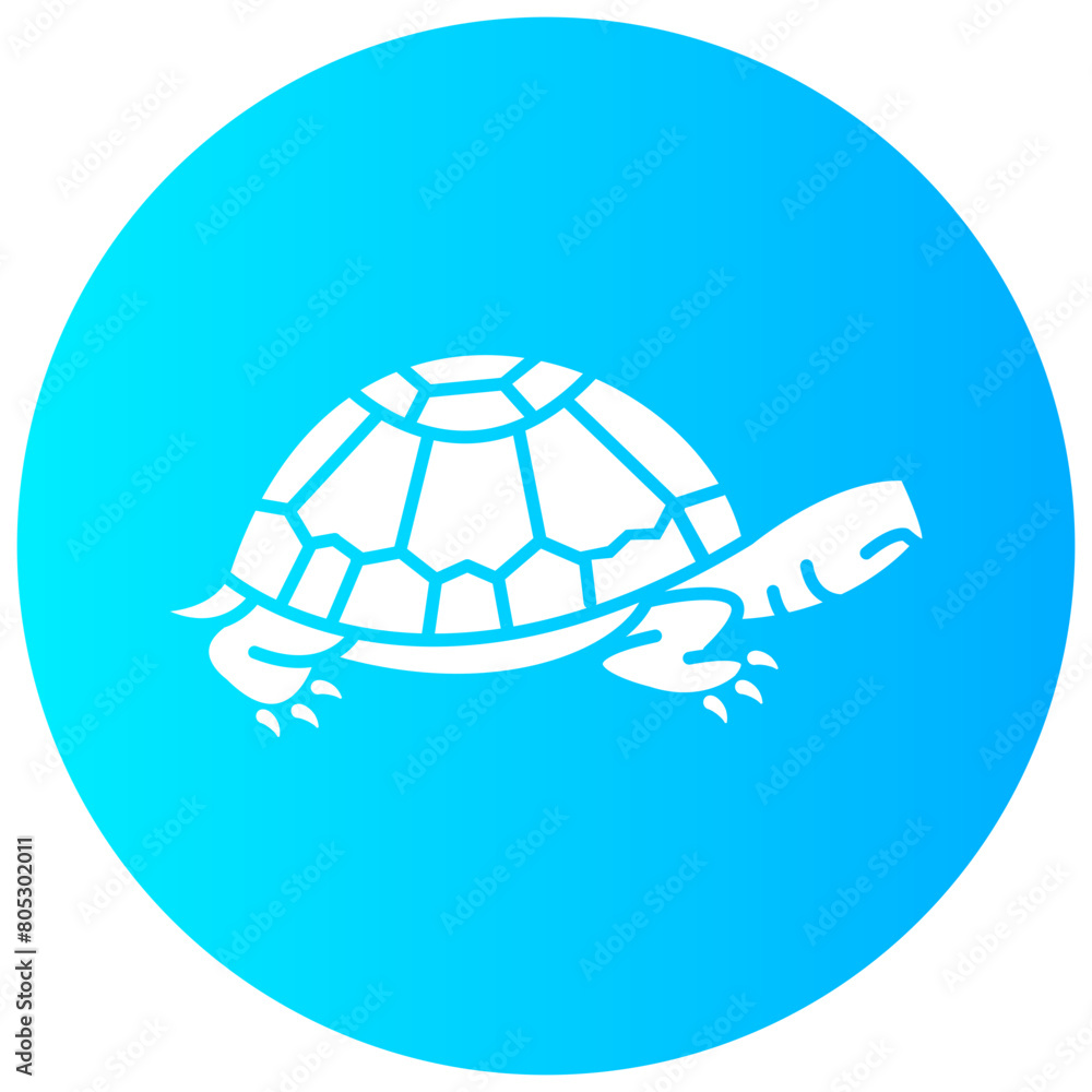 turtle round glyph vector icon turtle round glyph vector icon