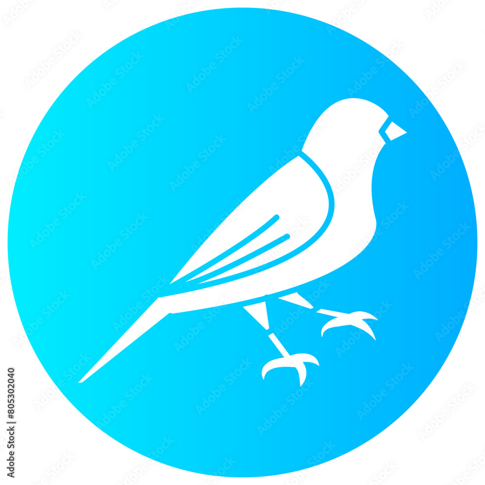 canary round glyph vector icon canary round glyph vector icon