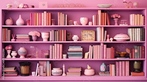decorative pink shelf