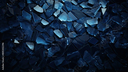 mosaic dark blue abstract cell photo