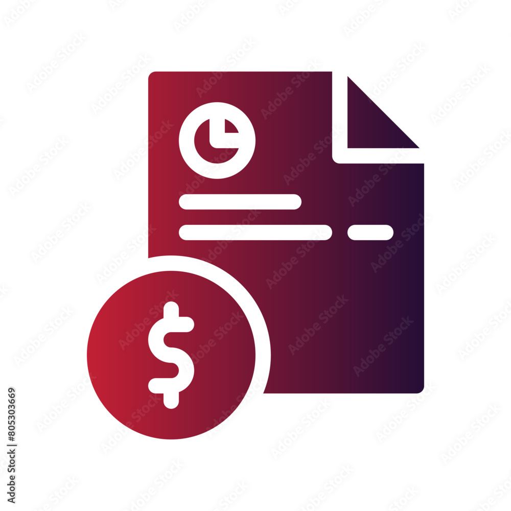 financial report flat gradient icon financial report flat gradient icon