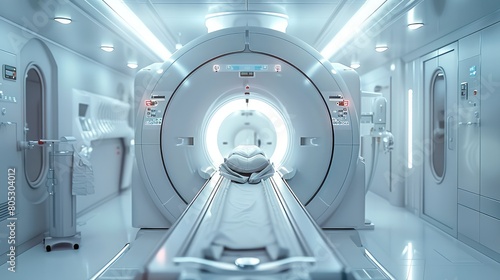 Diagnose and evaluate cancer treatment methods correctly and in accordance with the stage of the disease. With technology from the CT Scan machine. Generative AI. photo