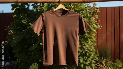 chestnut brown tshirt photo