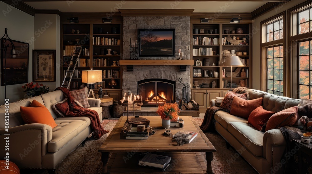 warm family home interior